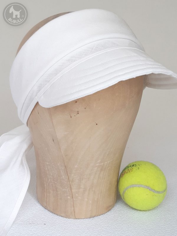 Bandana visière blanc cassé